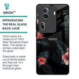 Tropical Art Flower Glass Case for Oppo Reno11 Pro 5G