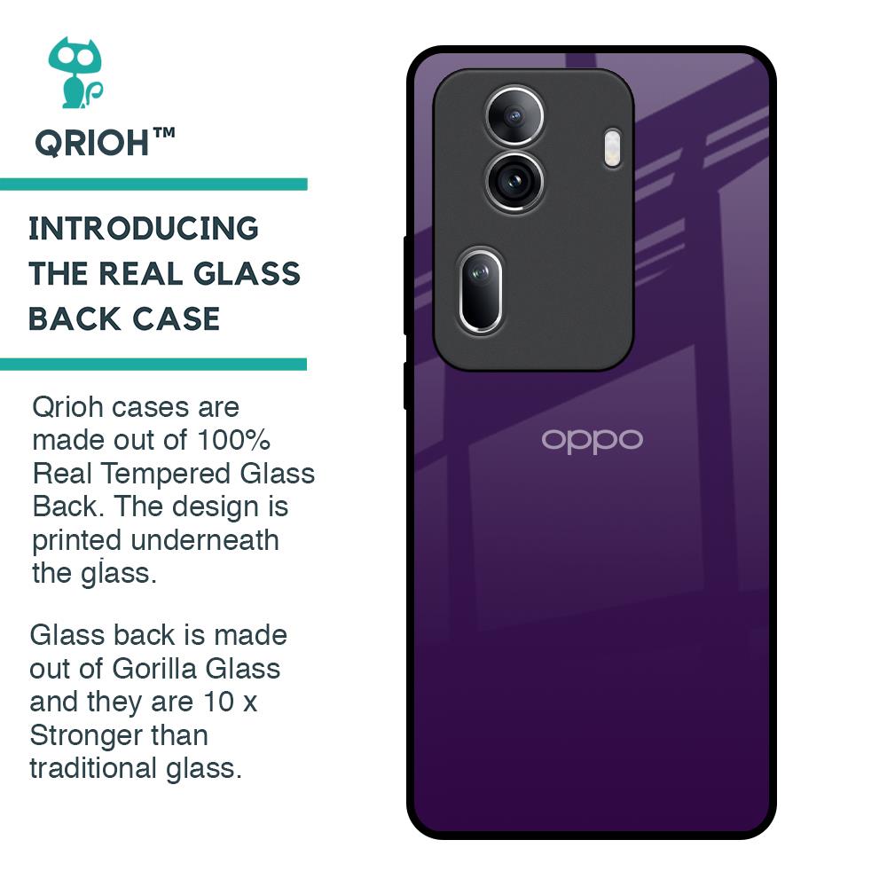 Dark Purple Glass Case for Oppo Reno11 Pro 5G