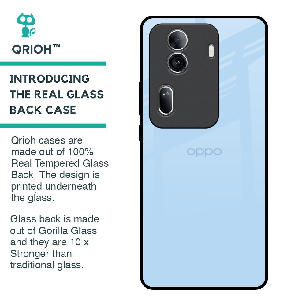 Pastel Sky Blue Glass Case for Oppo Reno11 Pro 5G