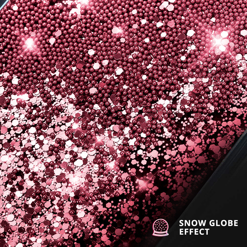 Candy Jar Rose Snow Globe Glitter case for iPhone