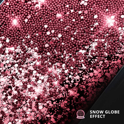 Candy Jar Rose Snow Globe Glitter case for iPhone