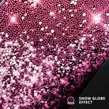 Pink Snow Globe Glitter case for iPhone