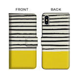 Classic Stripes Texture Flip Cover for iPhone