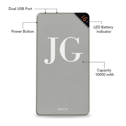 Pearly Initials Customized Power Bank