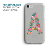 Floral Initial Custom Phone Cover