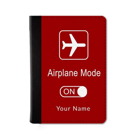 Airplane Mode Custom Passport Wallet