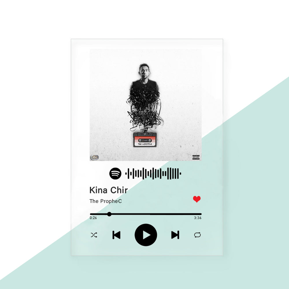 Spotify Personalised Acrylic Music Plaque
