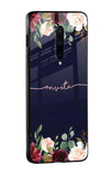 Navy Blue With Floral Custom Glass Case