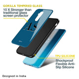 Stylish Blue Custom Glass Case