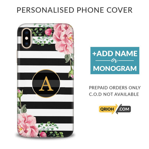 Floral Monogram Custom Phone Cover