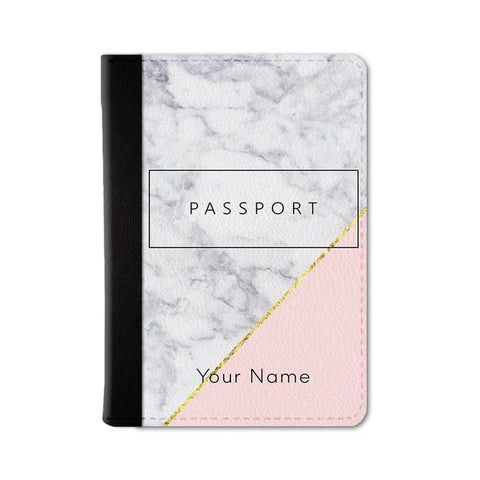 Chic Marble Custom Passport Wallet
