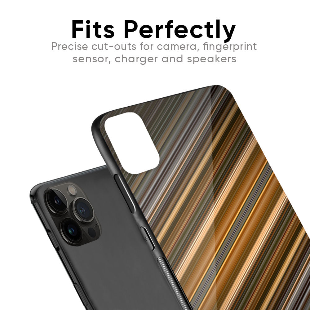 Diagonal Slash Pattern Glass Case for Apple iPhone XS Max