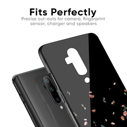 Floating Floral Print Glass Case for OnePlus 10T 5G