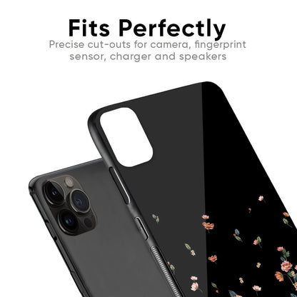 Floating Floral Print Glass Case for Apple iPhone 11