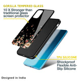 Floating Floral Print Glass Case for OnePlus 10T 5G