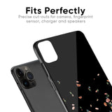 Floating Floral Print Glass Case for Apple iPhone 12 Pro