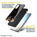 Floating Floral Print Glass Case for Samsung Galaxy M13