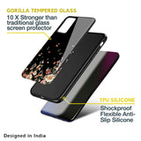 Floating Floral Print Glass Case for Oppo Reno7 Pro 5G