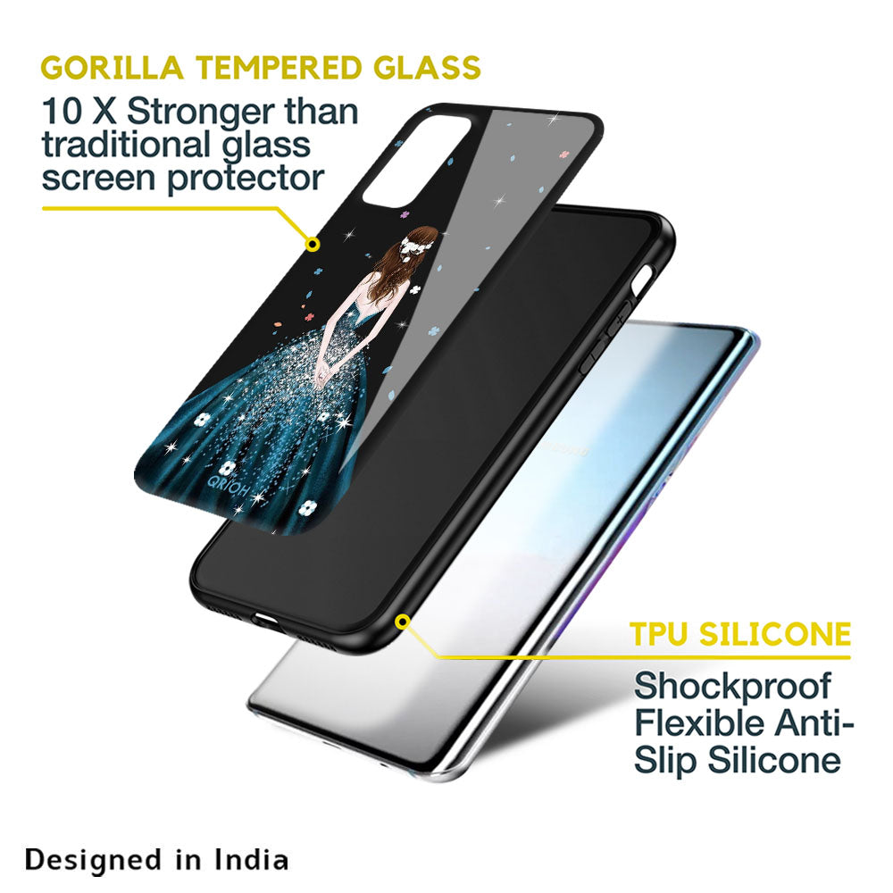 Queen Of Fashion Glass Case for Samsung Galaxy M13