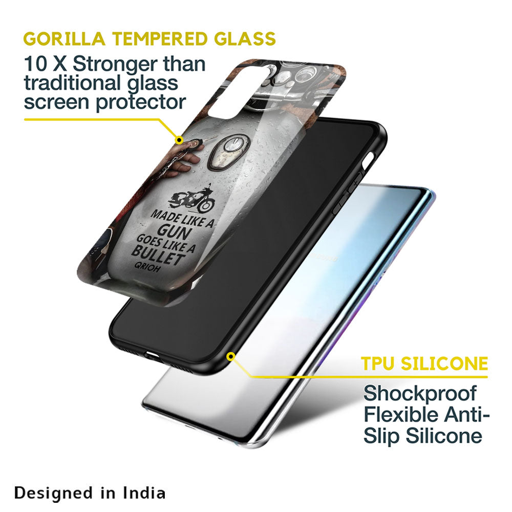 Royal Bike Glass Case for Samsung Galaxy M13