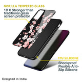 Black Cherry Blossom Glass Case for Oppo Reno8 5G