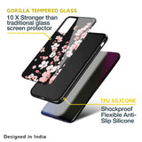 Black Cherry Blossom Glass Case for Oppo Reno8 Pro 5G