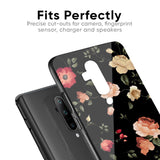 Black Spring Floral Glass Case for OnePlus 10T 5G