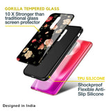 Black Spring Floral Glass Case for Realme 9 5G