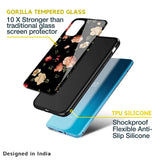 Black Spring Floral Glass Case for OnePlus 10T 5G
