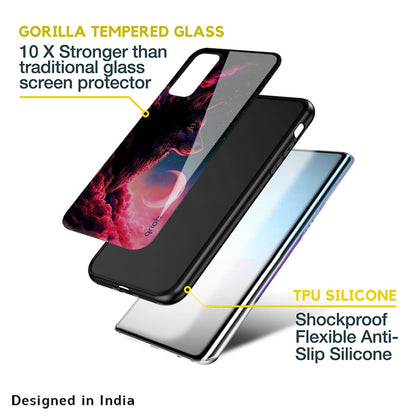 Moon Wolf Glass Case for Samsung Galaxy M13