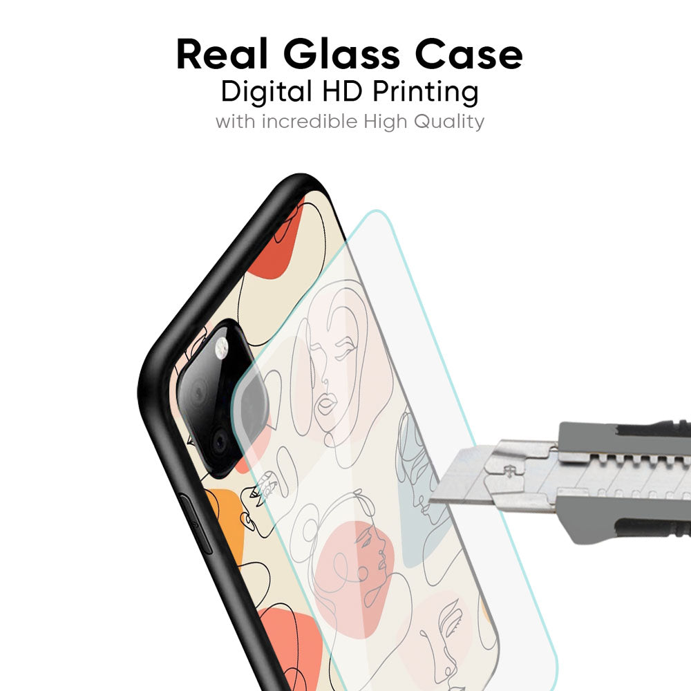 Abstract Faces Glass Case for Mi K20 Pro