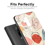 Abstract Faces Glass Case for OnePlus Nord N20 5G