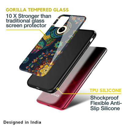 Owl Art Glass Case for Vivo V15 Pro