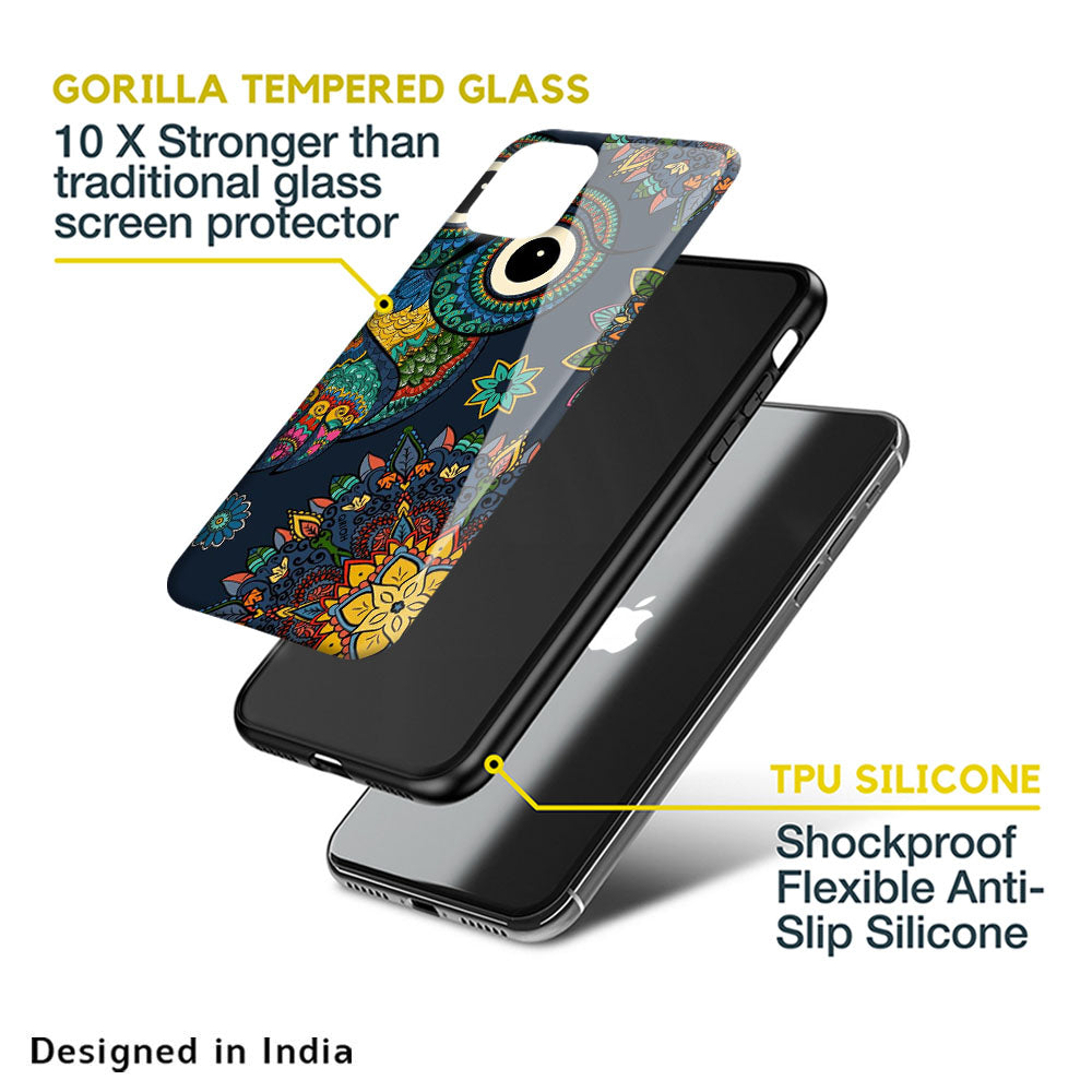 Owl Art Glass Case for Apple iPhone XS Max