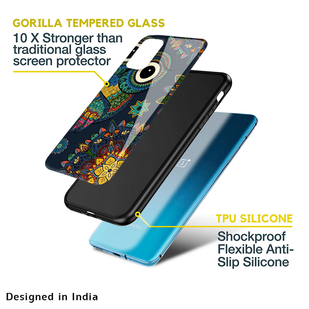Owl Art Glass Case for OnePlus 10T 5G
