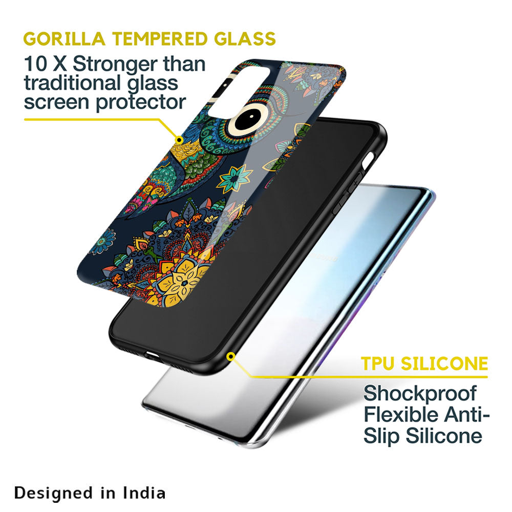 Owl Art Glass Case for Samsung Galaxy M13