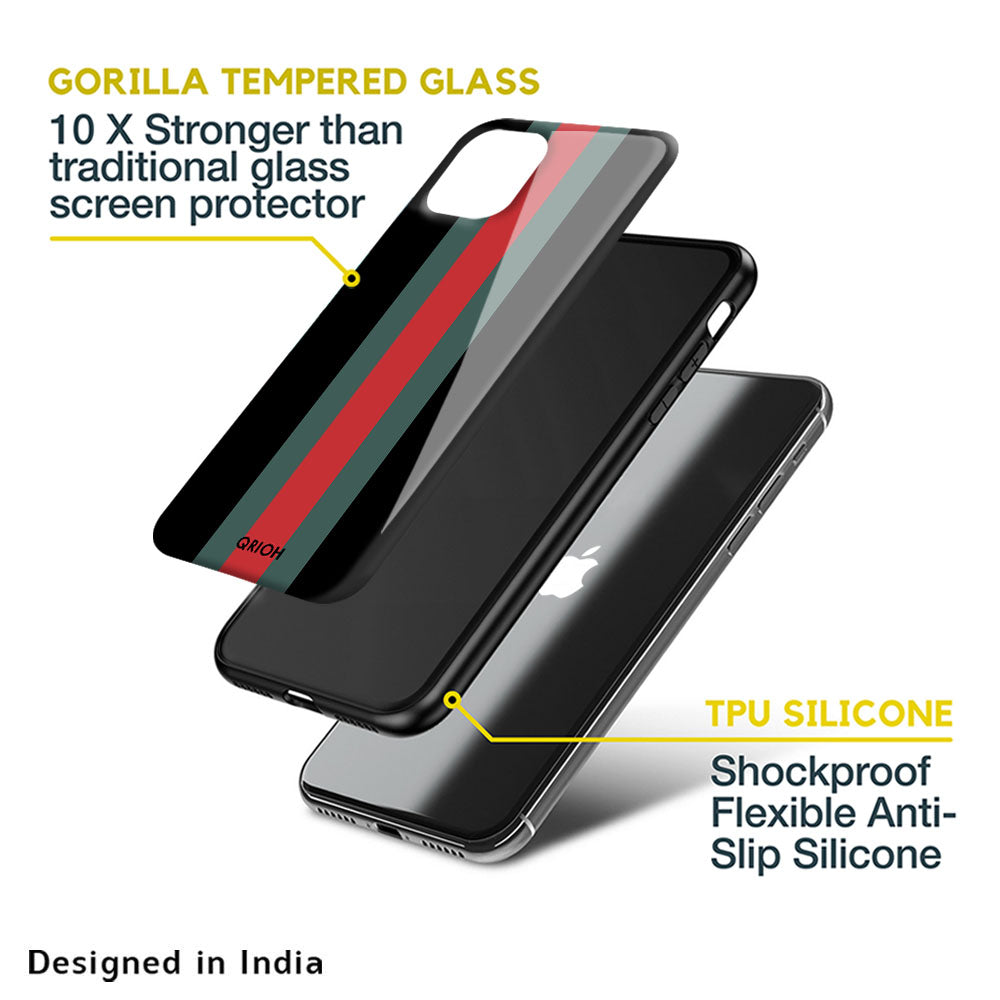 Vertical Stripes Glass Case for Apple iPhone 6S