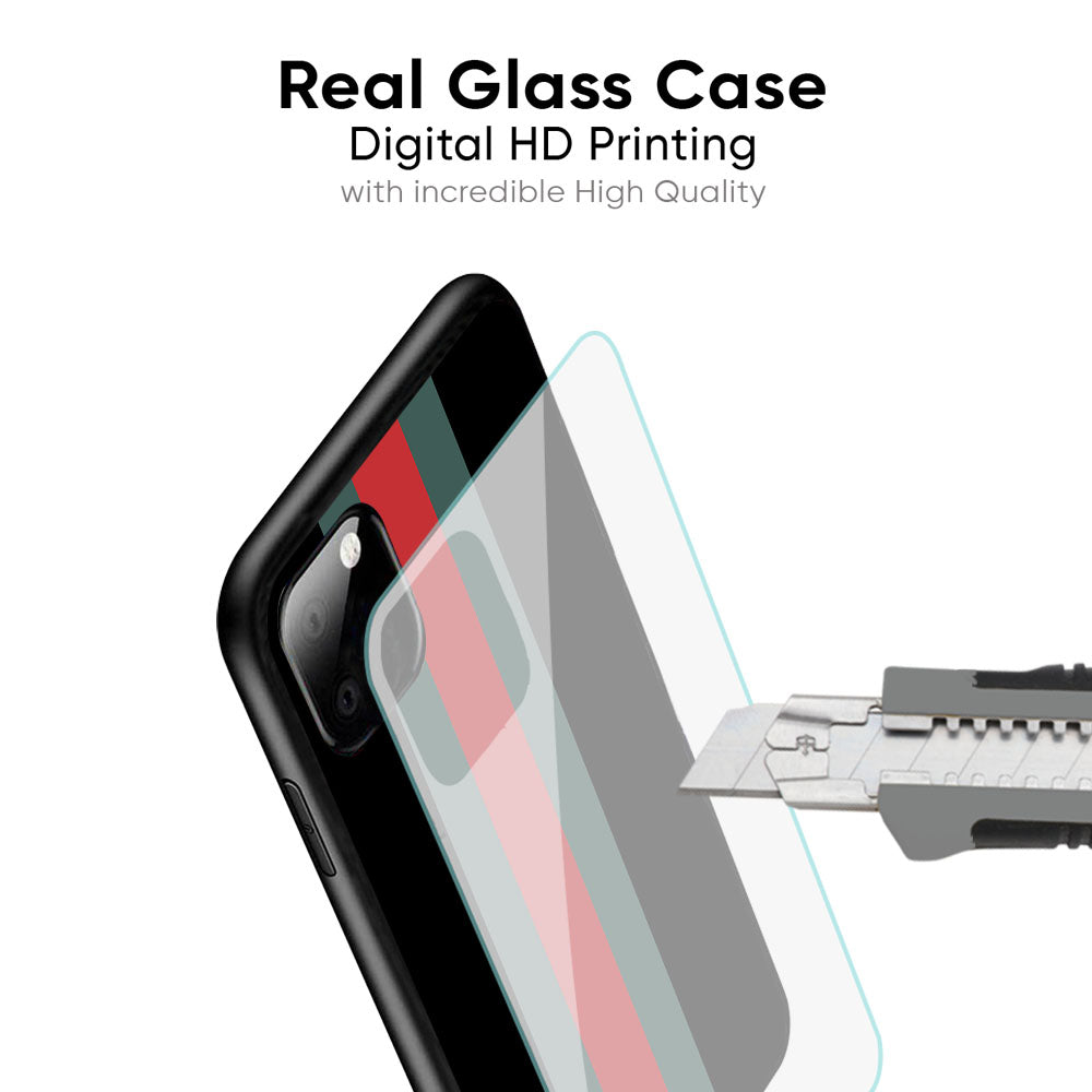 Vertical Stripes Glass Case for Samsung Galaxy M52 5G