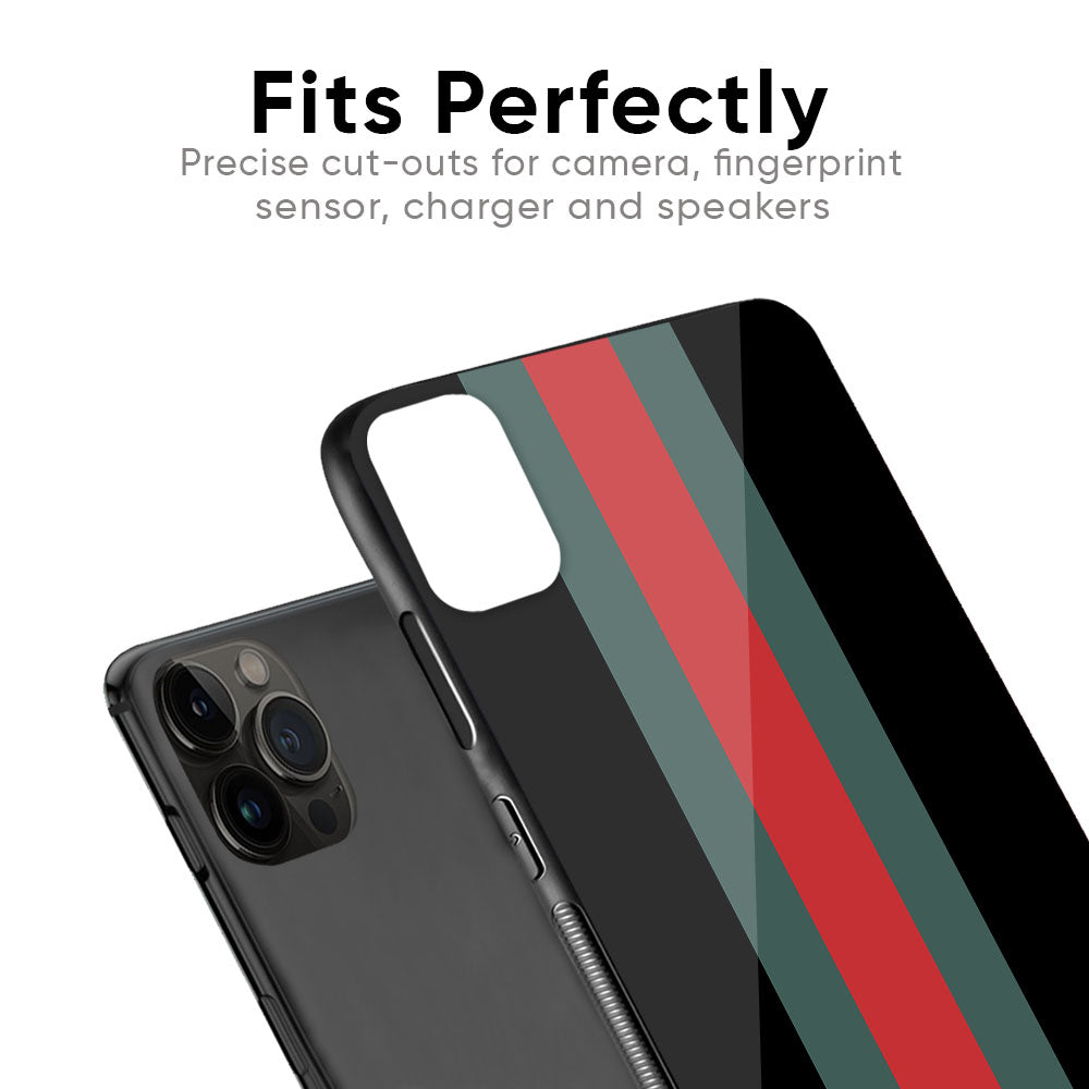 Vertical Stripes Glass Case for Apple iPhone 8