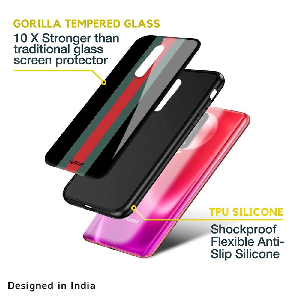 Vertical Stripes Glass Case for Realme 9 5G