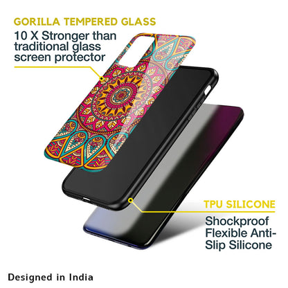 Elegant Mandala Glass Case for Oppo A36