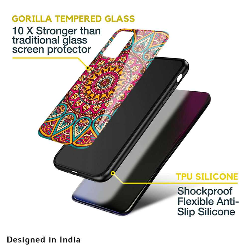 Elegant Mandala Glass Case for Oppo Reno8 5G