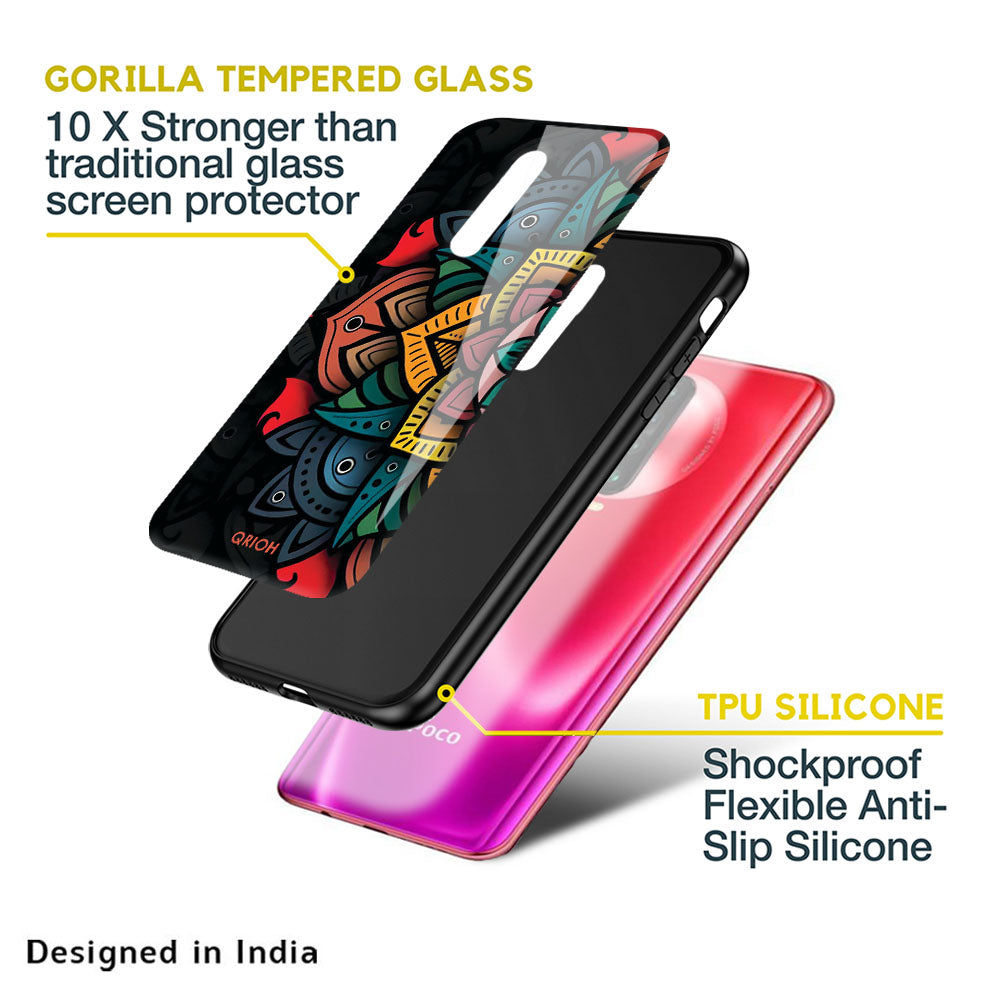 Retro Gorgeous Flower Glass Case for Realme 9 5G