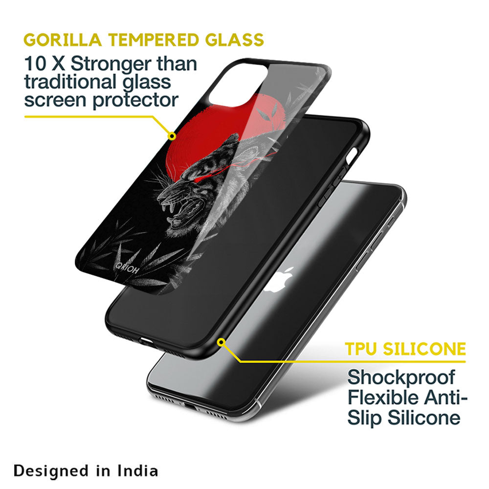 Red Moon Tiger Glass Case for Apple iPhone XS Max