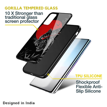 Red Moon Tiger Glass Case for Samsung Galaxy M52 5G
