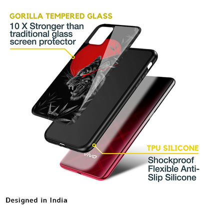 Red Moon Tiger Glass Case for Vivo V15 Pro