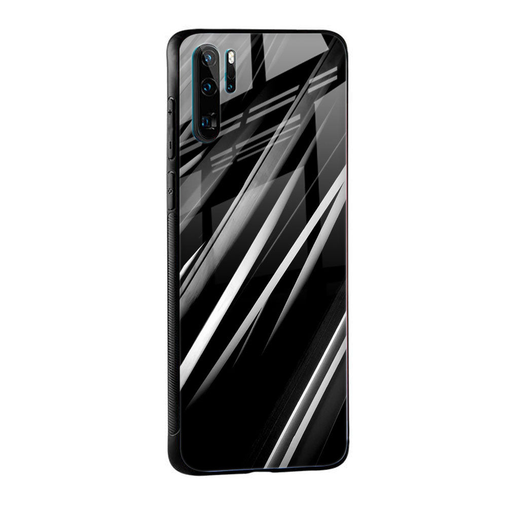 Black & Grey Gradient Glass Case For Huawei P30 Pro