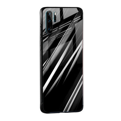 Black & Grey Gradient Glass Case For Huawei P30 Pro