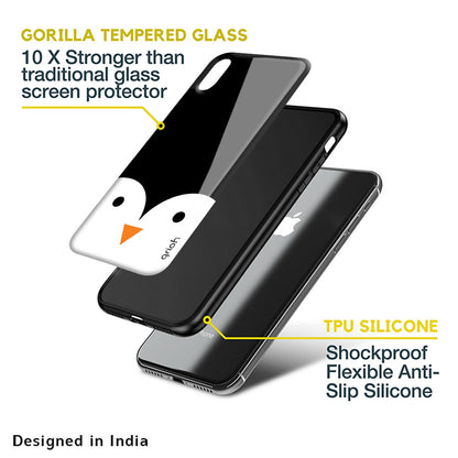 Cute Penguin Glass Case for iPhone SE 2022