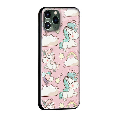 Balloon Unicorn Glass case for iPhone SE 2022